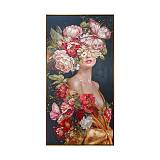 ΠΙΝΑΚΑΣ ΣΕ ΚΑΜΒΑ Fylliana FL38084 ΜΑΥΡΟ-ΜΠΕΖ-ΠΡΑΣΙΝΟ ΧΡΩΜΑ 70x4x140εκ