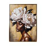 ΠΙΝΑΚΑΣ ΣΕ ΚΑΜΒΑ ΜΕ ΠΛΑΣΤΙΚΟ ΠΛΑΙΣΙΟ Fylliana FL8114 ΚΑΦΕ-ΧΡΥΣΟ 50x70εκ