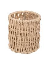 Ποτήρι αποθ.γραφείου τεχνητή RAFFIA φυσικό Φ9,5Η10cm