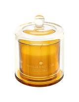 Ποτήρι γυαλ.με κερί "Vanille"/καπάκι καμπάνα 240gr/10,8x13,8cm