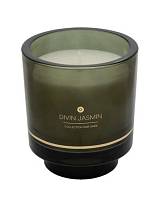 Ποτήρι γυάλ.πράσινο με κερί "JASMINE"225gr/9 x10cm