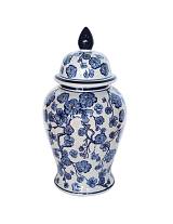 Ποτίς blue porc.flower 24Χ46cm