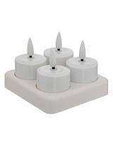 Ρεσώ 4 led επαναφορτιζόμενα σε βάση 9,9 x 7 x 10,2 cm