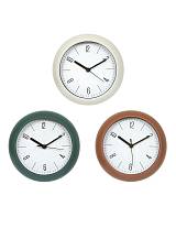 Ρολόι τοίχου στρογγ.3χρώματα 20x4cm