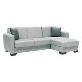 ΓΩΝΙΑΚΟΣ ΚΑΝΑΠΕΣ Fylliana New Dolce ΑΝΟΙΧΤΟ ΓΚΡΙ ΜΕ ΓΚΡΙ ΜΑΞΙΛΑΡΙΑ 240x146x85εκ