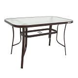 ΤΡΑΠΕΖΙ ΕΞΟΧΗΣ Fylliana STEEL ΚΑΦΕ 140*80*70 g.r.d