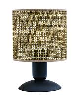 Φωτιστικό Πορτατίφ μέταλλο/αμπαζούρ μαύρο/μελί Ε27 Φ15