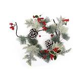 ΧΡΙΣΤΟΥΓΕΝΝΙΑΤΙΚΟ ΣΤΕΦΑΝΙ ΠΡΑΣΙΝΟ-ΚΟΚΚΙΝΟ 35εκ