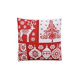 ΧΡΙΣΤΟΥΓΕΝΝΙΑΤΙΚΟ ΔΙΑΚΟΣΜΗΤΙΚΟ ΜΑΞΙΛΑΡΙ Fylliana FL029 ΚΟΚΚΙΝΟ ΛΕΥΚΟ ΧΡΩΜΑ 44x44x10εκ