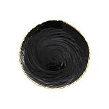 ΓΥΑΛΙΝΗ ΣΤΡΟΓΓΥΛΗ ΠΙΑΤΕΛΑ Fylliana FL26 ΜΑΥΡΟ ΧΡΩΜΑ 26εκ