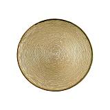 ΓΥΑΛΙΝΗ ΣΤΡΟΓΓΥΛΗ ΠΙΑΤΕΛΑ Fylliana FL329 ΧΡΥΣΟ ΧΡΩΜΑ 26εκ