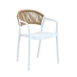 ΚΑΡΕΚΛΑ ΚΗΠΟΥ Fylliana Marion ΛΕΥΚΟ-ΚΑΦΕ ΧΡΩΜΑ 57x54x81εκ