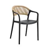 ΚΑΡΕΚΛΑ ΚΗΠΟΥ Fylliana Marion ΜΑΥΡΟ-ΚΑΦΕ ΧΡΩΜΑ 57x54x81εκ