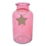 Γυάλινο βάζο Fylliana κόκκινο 20εκ sls