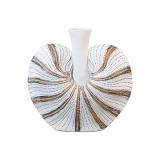 ΔΙΑΚΟΣΜΗΤΙΚΟ ΒΑΖΟ Fylliana FL1374 POLYRESIN ΛΕΥΚΟ-ΧΡΥΣΟ 30x10x30εκ