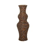 ΔΙΑΚΟΣΜΗΤΙΚΟ ΒΑΖΟ Fylliana FL378 PU RATTAN ΓΚΡΙ-ΦΥΣΙΚΟ ΧΡΩΜΑ 60εκ