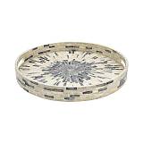 ΔΙΑΚΟΣΜΗΤΙΚΟΣ ΔΙΣΚΟΣ ΒΑΜΒΟΟ-ΚΟΧΥΛΙ Fylliana FL01 ΓΚΡΙ-ΛΕΥΚΟ ΧΡΩΜΑ 30εκ