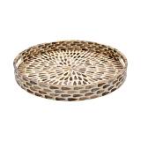 ΔΙΑΚΟΣΜΗΤΙΚΟΣ ΔΙΣΚΟΣ MDF-ΚΟΧΥΛΙ TEAR DROP Fylliana FL01 ΜΠΕΖ-ΚΑΦΕ-ΛΕΥΚΟ ΧΡΩΜΑ 35εκ