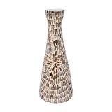 ΕΠΙΤΡΑΠΕΖΙΟ ΒΑΖΟ BAMBOO-ΚΟΧΥΛΙ TEAR DROP Fylliana FL03 ΜΠΕΖ-ΚΑΦΕ-ΛΕΥΚΟ ΧΡΩΜΑ 20x50εκ