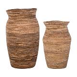 ΣΕΤ 2 ΨΑΘΙΝΑ ΚΑΣΠΩ Fylliana FL214 ΚΑΦΕ ΧΡΩΜΑ 37x37x75εκ 28x28x56εκ