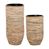 ΣΕΤ 2 ΨΑΘΙΝΑ ΚΑΣΠΩ Fylliana FL24055 ΚΑΦΕ-ΜΠΕΖ ΧΡΩΜΑ 37x37x80εκ 31x31x57εκ