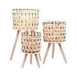 ΣΕΤ 3 ΨΑΘΙΝΑ ΚΑΣΠΩ Fylliana ΦΥΣΙΚΟ ΧΡΩΜΑ 20x20x34εκ+25x25x43εκ+29x29x57εκ