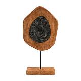 ΞΥΛΙΝΟ ΔΙΑΚΟΣΜΗΤΙΚΟ Fylliana FL0070 ΜΑΥΡΟ-ΦΥΣΙΚΟ ΑΝΤΙΚΕ ΦΙΝΙΡΙΣΜΑ 29x10x54εκ