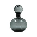 ΓΥΑΛΙΝΗ ΔΙΑΚΟΣΜΗΤΙΚΗ ΚΑΡΑΦΑ Fylliana FL1828 ΗΜΙΔΙΑΦΑΝΟ ΓΚΡΙ ΧΡΩΜΑ 17x27εκ