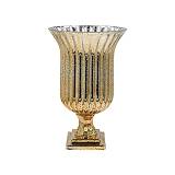 ΓΥΑΛΙΝΟ ΒΑΖΟ Fylliana FL717 ΧΡΥΣΟ ΧΡΩΜΑ 18x35εκ