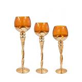 ΣΕΤ 3 ΓΥΑΛΙΝΑ ΚΗΡΟΠΗΓΙΑ Fylliana FL5566 AMBER ΧΡΩΜΑ 35-40-45εκ