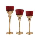 ΣΕΤ 3 ΓΥΑΛΙΝΑ ΚΗΡΟΠΗΓΙΑ Fylliana FL6699 ΚΟΚΚΙΝΟ ΧΡΩΜΑ 30-35-40εκ