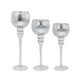 ΣΕΤ 3 ΓΥΑΛΙΝΑ ΚΗΡΟΠΗΓΙΑ Fylliana FL6912 ΑΣΗΜΙ ΧΡΩΜΑ 30-35-40εκ