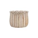 ΔΙΑΚΟΣΜΗΤΙΚΟ ΒΑΖΟ ΤΣΙΜΕΝΤΕΝΙΟ Fylliana FL15674 ΜΠΕΖ-ΓΚΡΙ ΜΕ TAUPE ΛΕΠΤΟΜΕΡΕΙΕΣ ΧΡΩΜΑ 18x15εκ