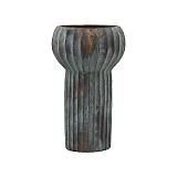 ΔΙΑΚΟΣΜΗΤΙΚΟ ΒΑΖΟ ΤΣΙΜΕΝΤΕΝΙΟ Fylliana FL15773 ΑΝΘΡΑΚΙ-ΠΡΑΣΙΝΟ ΜΕ ΜΠΡΟΝΖΕ ΛΕΠΤΟΜΕΡΕΙΕΣ ΧΡΩΜΑ 23x38εκ