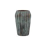 ΔΙΑΚΟΣΜΗΤΙΚΟ ΒΑΖΟ ΤΣΙΜΕΝΤΕΝΙΟ Fylliana FL22424 ΑΝΘΡΑΚΙ-ΠΡΑΣΙΝΟ ΜΕ ΜΠΡΟΝΖΕ ΛΕΠΤΟΜΕΡΕΙΕΣ ΧΡΩΜΑ 15x24εκ