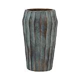 ΔΙΑΚΟΣΜΗΤΙΚΟ ΒΑΖΟ ΤΣΙΜΕΝΤΕΝΙΟ Fylliana FL22424 ΑΝΘΡΑΚΙ-ΠΡΑΣΙΝΟ ΜΕ ΜΠΡΟΝΖΕ ΛΕΠΤΟΜΕΡΕΙΕΣ ΧΡΩΜΑ 18x31εκ