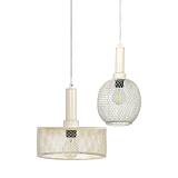 ΔΙΦΩΤΟ ΜΕΤΑΛΛΙΚΟ ΦΩΤΙΣΤΙΚΟ ΟΡΟΦΗΣ Fylliana ΜΕ ΚΑΠΕΛΟ ΠΛΕΓΜΑ ΚΡΕΜ ΧΡΩΜΑ Ε27