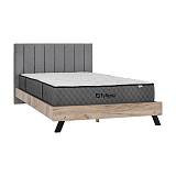 ΔΙΠΛΟ ΚΡΕΒΑΤΙ Fylliana Oslo ΑΝΘΡΑΚΙ ΧΡΩΜΑ 173x214x118εκ (160x200)