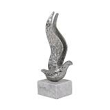 ΕΠΙΤΡΑΠΕΖΙΑ ΔΙΑΚΟΣΜΗΤΙΚΗ ΦΙΓΟΥΡΑ Fylliana Bird ΝΙΚΕΛ ΧΡΩΜΑ 11x8x27εκ