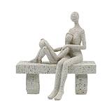 ΕΠΙΤΡΑΠΕΖΙΑ ΔΙΑΚΟΣΜΗΤΙΚΗ ΦΙΓΟΥΡΑ "ΖΕΥΓΑΡΙ" Fylliana FL243321 ΜΠΕΖ ΧΡΩΜΑ 15x8x21εκ