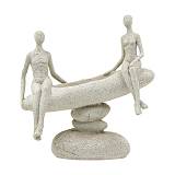 ΕΠΙΤΡΑΠΕΖΙΑ ΔΙΑΚΟΣΜΗΤΙΚΗ ΦΙΓΟΥΡΑ "ΖΕΥΓΑΡΙ" Fylliana FL243328 ΜΠΕΖ ΧΡΩΜΑ 21x11x22εκ