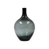 ΓΥΑΛΙΝΟ ΔΙΑΚΟΣΜΗΤΙΚΟ BAZO Fylliana FL1828 ΗΜΙΔΙΑΦΑΝΟ ΓΚΡΙ ΧΡΩΜΑ 18x27εκ