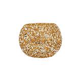 ΓΥΑΛΙΝΟ ΕΠΙΤΡΑΠΕΖΙΟ ΚΗΡΟΠΗΓΙΟ ΡΕΣΩ Fylliana Mosaic ΧΡΥΣΟ ΧΡΩΜΑ 13x10εκ