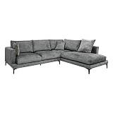 ΚΑΝΑΠΕΣ Fylliana Marcell ΔΕΞΙΑ ΓΩΝΙΑ ΓΚΡΙ ΜΕ ΑΝΟΙΧΤΟ ΓΚΡΙ ΜΑΞΙΛΑΡΙΑ 300x230x88εκ