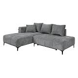 ΚΑΝΑΠΕΣ ΚΡΕΒΑΤΙ Fylliana Jasper ΑΡΙΣΤΕΡΗ ΓΩΝΙΑ ΑΝΘΡΑΚΙ ΥΦΑΣΜΑ 255x170x90εκ