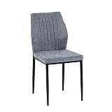 ΚΑΡΕΚΛΑ ΤΡΑΠΕΖΑΡΙΑΣ Fylliana FL25410 ΓΚΡΙ ΣΚΟΥΡΟ ΧΡΩΜΑ ΥΦΑΣΜΑ ΜΕ ΜΑΥΡΑ ΜΕΤΑΛΛΙΚΑ ΠΟΔΙΑ 42x58x87εκ