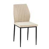 ΚΑΡΕΚΛΑ ΤΡΑΠΕΖΑΡΙΑΣ Fylliana FL25410 ΜΠΕΖ ΧΡΩΜΑ ΥΦΑΣΜΑ ΜΕ ΜΑΥΡΑ ΜΕΤΑΛΛΙΚΑ ΠΟΔΙΑ 42x58x87εκ