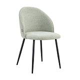 ΚΑΡΕΚΛΑ ΤΡΑΠΕΖΑΡΙΑΣ Fylliana Lily MINT ΥΦΑΣΜΑ ΜΕ ΜΑΥΡΟ ΜΕΤΑΛΛΙΚΟ ΠΟΔΙ 52x52x81εκ