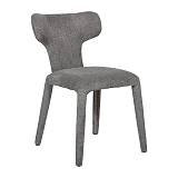 ΚΑΡΕΚΛΑ ΤΡΑΠΕΖΑΡΙΑΣ Fylliana "Veloria" ΜΕ ΥΦΑΣΜΑΤΙΝΗ ΕΠΕΝΔΥΣΗ ΓΚΡΙ ΧΡΩΜΑ 50x62x80εκ