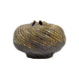 ΚΕΡΑΜΙΚΟ ΒΑΖΟ Fylliana FL3228 ΓΚΡΙ-ΧΡΥΣΟ ΧΡΩΜΑ 22x15εκ